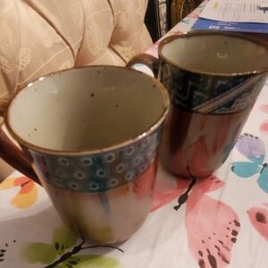 Handcrafted Ceramic Mugs - Multicolor